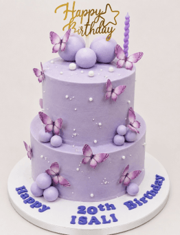 Lavender Butterfly Cake